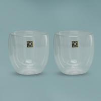 Royalford 2Pc Double Wall Cup Set 250Ml- CLEAR - RF10525