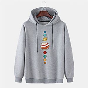 Men's Pullover Hoodie Sweatshirt Graphic Prints Galaxy Star Print 3D Hooded Sports  Outdoor Daily Sports Hot Stamping Basic Casual Hoodies Sweatshirts  Long Sleeve Yellow Blushing Pink Gray miniinthebox