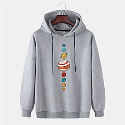 Men's Pullover Hoodie Sweatshirt Graphic Prints Galaxy Star Print 3D Hooded Sports  Outdoor Daily Sports Hot Stamping Basic Casual Hoodies Sweatshirts  Long Sleeve Yellow Blushing Pink Gray miniinthebox