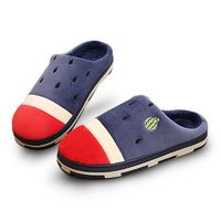 Men Watermelon Color Matching Slip On Indoor Flat Home Shoes