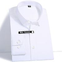 Men's Shirt Solid Colored Turndown Street Casual Button-Down Long Sleeve Tops Business Basic Formal Fashion Blue White Black Dress Shirts Work miniinthebox - thumbnail