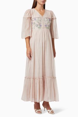 Nicki Maxi Dress in Cotton Silk Nicki Maxi Dress in Cotton Silk