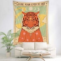 Cartoon Lovely Tiger Wall Tapestry Hanging Art Blanket Curtain Hanging Home Bedroom Living Room Decorative miniinthebox Cartoon Lovely Tiger Wall Tapestry Hanging Art Blanket Curtain Hanging Home Bedroom Living Room Decorative miniinthebox