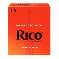 Rico by D'Addario Soprano Saxophone Reeds - Strength 1.5 - Box Of 10 Pieces - thumbnail