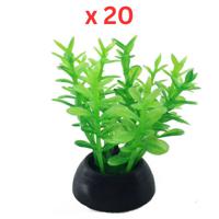 Aquarium Plastic Plant - S240-W2.5XH5 Cm Pack Of 20