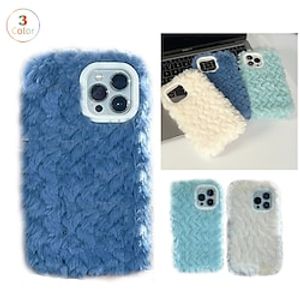 Phone Case For Apple Back Cover iPhone 14 13 12 11 Plus Pro Max Bumper Frame Full Body Protective anti-drop Plush TPU Plush miniinthebox