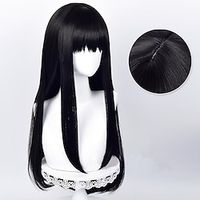 Rulercosplay Anime Lycoris Recoil Inoue Takina Black Long Cosplay Wig miniinthebox - thumbnail