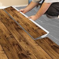 Multiple Types American Wood Grain Flooring Thickened Frosted Pvc Self-adhesive Bedroom Kitchen Bathroom School Office Removable Decorative Wall Sticker Floor Sticker Lightinthebox - thumbnail