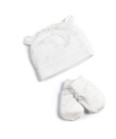 Elephant Print Hat & Mitts - 2 Piece Set - thumbnail