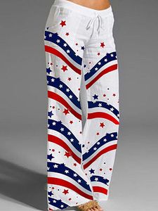 Fashion star print casual pants