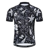 21Grams Men's Short Sleeve Cycling Jersey Summer Spandex Polyester Black Floral Botanical Bike Jersey Top Mountain Bike MTB Road Bike Cycling Quick Dry Moisture Wicking Breathable Sports Clothing Lightinthebox - thumbnail