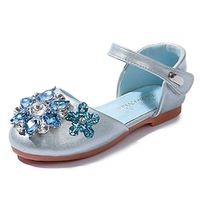 Girls' Flats Daily Flower Girl Shoes Princess Shoes School Shoes Rubber PU Portable Shock Absorption Breathability Princess Shoes Big Kids(7years ) Little Kids(4-7ys) Daily Walking Shoes Crystal Lightinthebox - thumbnail
