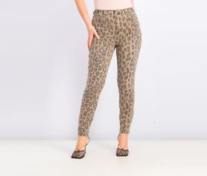 Womens Animal Print Jeans  Brown/Black