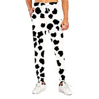 Men's Casual Athleisure Outdoor Sports Daily Sports Pants Sweatpants Trousers Pants Pattern Graphic Prints Full Length Drawstring Print Black / White miniinthebox - thumbnail