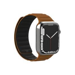 Baykron BKR-ST-45-BlK.BL Silicone Magnetic Strap For Apple Watch 42/44/4