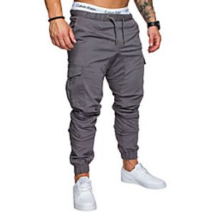 Men's Chino Sports Breathable Sports Casual Sports Chinos Pants Solid Colored Solid Color Full Length White Black Wine Grey Orange miniinthebox