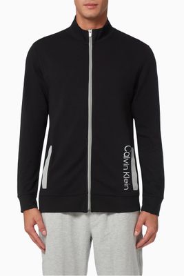 Galvanized Lounge Zip-Up Sweatshirt in Stretch Jersey Galvanized Lounge Zip-Up Sweatshirt in Stretch Jersey