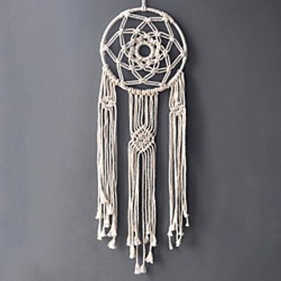 Boho Dream Catcher Handmade Gift Wall Hanging Decor Art Ornament Craft Woven Macrame Tassel Mandala for Kids Bedroom Wedding Festival 7022cm miniinthebox