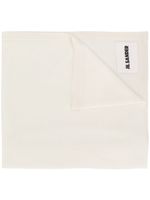 Jil Sander logo patch knitted scarf - White - thumbnail