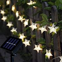 Outdoor Solar String Light Solar LED String Lights 6.5M 30LEDs Star Snowflake Outdoor Waterpoof with 8 Mode Outdoor Waterproof Fairy Lights Patio Garden Wedding Holiday Decoration Lamp Garden Light miniinthebox - thumbnail