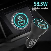 Multifunctional Car Charger Ultra Fast Charger QC3.0 Mini Car Charger PD36W Quick Charge Cigarette Lighter miniinthebox - thumbnail