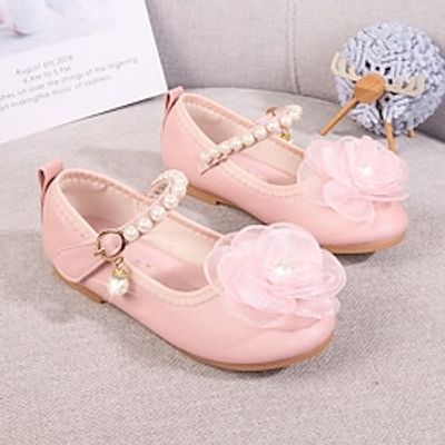 Girls' Flats Dress Shoes Flower Girl Shoes Princess Shoes School Shoes Leather Portable Breathability Non-slipping Princess Shoes Big Kids(7years ) Little Kids(4-7ys) Daily Theme Party Walking Lightinthebox