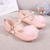 Girls' Flats Dress Shoes Flower Girl Shoes Princess Shoes School Shoes Leather Portable Breathability Non-slipping Princess Shoes Big Kids(7years ) Little Kids(4-7ys) Daily Theme Party Walking Lightinthebox - thumbnail