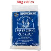 Super Swan Premium Jasmine Rice Milagrosa, 5Kg Pack Of 8 (UAE Delivery Only)