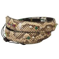 Dolce Gabbana Elegant Beige Python Leather Shoulder Strap - BEL8728 - thumbnail