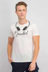 Mens Fender Headphone T-Shirt  White