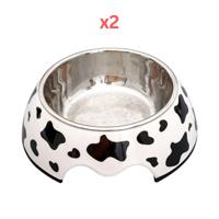 Cozy Paws Single Melamine Bowl White Dalmation -14X17.5X6Cm (Pack of 2)