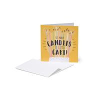 Legami Greeting Card - Small - So Many Candles So Little Cake (7 x 7 cm) - thumbnail