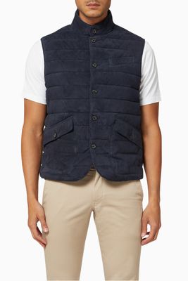 Quilted Suede Gilet Quilted Suede Gilet