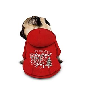 Christmas Letter Print Crew Dog Cat Pet Pouch Hoodie Graphic Fashion Party Outdoor Christmas Dog Clothes Puppy Clothes Dog Outfits Waterproof Red Costume for Girl and Boy Dog Polyster XXL Lightinthebox