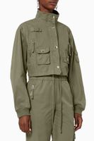 Cropped Bomber Jacket in Cotton - thumbnail