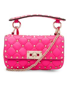 Mini Rockstud Spike Shoulder Bag - Azalea Pink