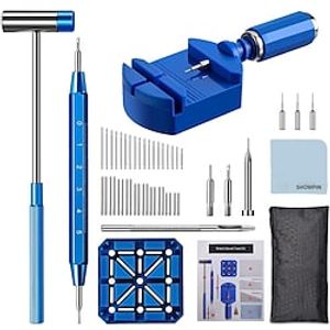 Watch Link Removal Kit Watchband Removal Tools Watch Repair kit Spring Bar Tool with Scale Link Remover Watch Band Holder Punch Pins Hammer Hole-punch Cleaning Cloth and User Manual miniinthebox