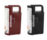 Sonashi Rechargeable Led Lantern With Solar Panel & Mobile Charging Function Black & Red (SEL-698SP) - thumbnail