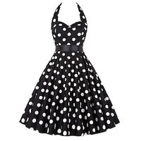 Polka Dots Retro Vintage 1950s A-Line Dress Swing Dress Flare Dress Audrey Hepburn Women's Halloween Casual Daily Dress Lightinthebox