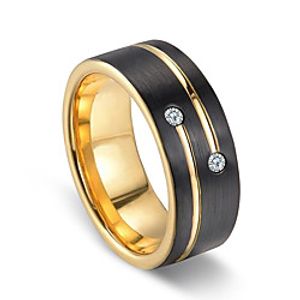 fashion domineering ring elegant aristocratic black slotted gold diamond  Lightinthebox