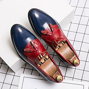 large size new men's casual leather shoes men's british pointed patent leather men's shoes tassel single shoes bright leather wedding shoes men's trend miniinthebox