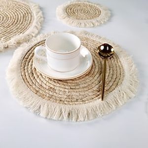 Placemat Corn Skin Wove Heat Resistant Dining Table Place Table Plate Mat Xmas Decor Fall Kitchen Table Mats Indoor Outdoor Lightinthebox