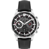 Lee Cooper Men's Multi Function Display Watch & Leather Strap, Black - LC07816.361