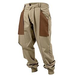 Men's Linen Pants Trousers Summer Pants Patchwork Front Pocket Pleats Plain Comfort Breathable Ankle-Length Outdoor Casual Daily Vintage Fashion Green Khaki Lightinthebox