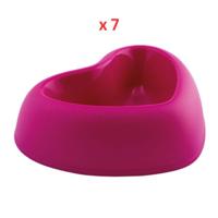 Georplast That's Amore Plastic Pet Bowl Medium - Pink (Pack of 7)