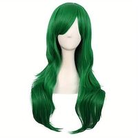 Long Curly Wig With Bangs Synthetic Wig Beginners Friendly Heat Resistant For Halloween Cosplay Party Christmas Party Wigs miniinthebox - thumbnail