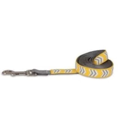 Petmate Rubber Dog Leash 3/4 Inch X 6, Yellow Chevron