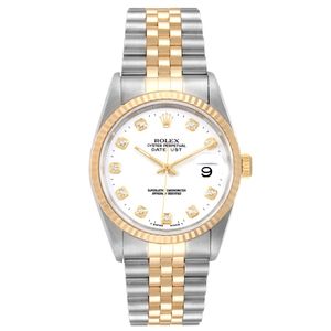 Datejust 36 Steel Yellow Gold Diamond Mens Watch 16233