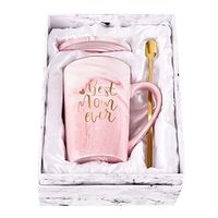 Best Mom Ever Coffee Mug Mom Mother Gifts Novelty Gifts for Mom from Daughter Son Women Mom Gifts for Mom Mother Christmas Gifts for Mom Printing with Gold 14Oz with Exquisite Box Packing Spoon Lightinthebox - thumbnail