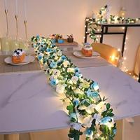 Rose Rattan String Lights 2m 20leds Garland Lights Battery Powered Wedding Party Outdoor Patio Balcony Holiday Home Decoration Lightinthebox